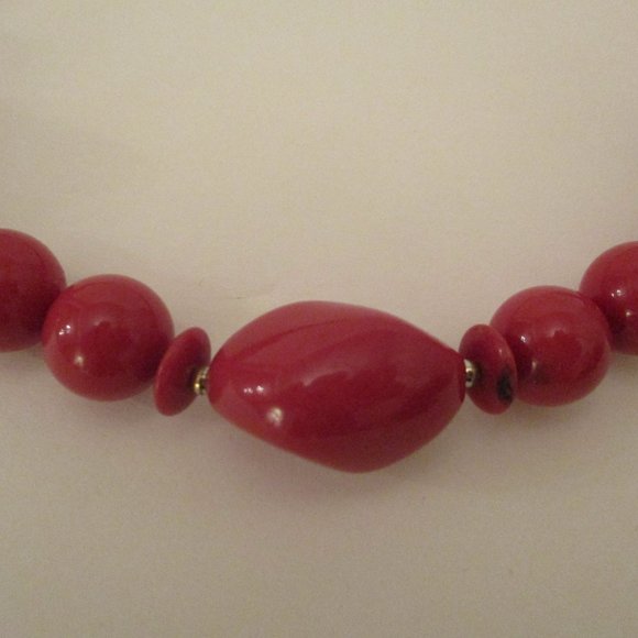 Vtg Celluloid Beaded Necklace With Gold Tone Metal Spacer Beads Heavy In Weight - Picture 9 of 9